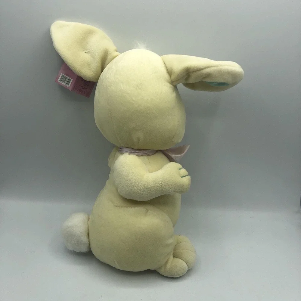 Vintage Enesco Tender Tails‎ Precious Moments Yellow Bunny Rabbit Easter Plush